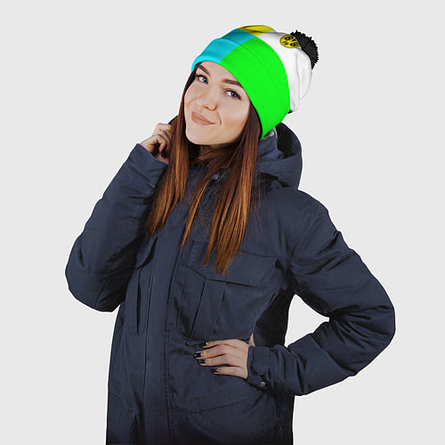 Шапка c помпоном Borussia color cport / 3D-Черный – фото 2