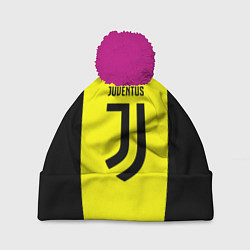 Шапка с помпоном Juventus sport geometry yellow, цвет: 3D-малиновый