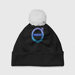 Шапка с помпоном Volvo neon logo, цвет: 3D-белый