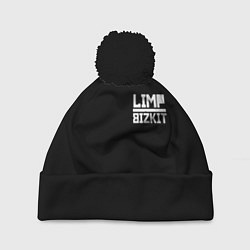 Шапка с помпоном Lim Bizkit logo, цвет: 3D-черный