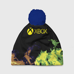 Шапка с помпоном Xbox game flame, цвет: 3D-тёмно-синий