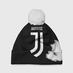 Шапка с помпоном Juventus fc краски, цвет: 3D-белый