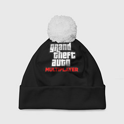 Шапка с помпоном GTA мультиплеер, цвет: 3D-белый