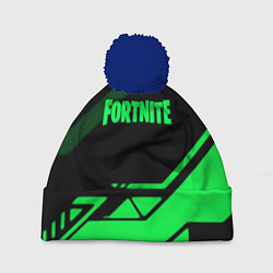 Шапка с помпоном Fortnite geometry green, цвет: 3D-тёмно-синий