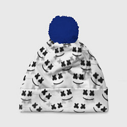 Шапка с помпоном Marshmello dj pattern, цвет: 3D-тёмно-синий