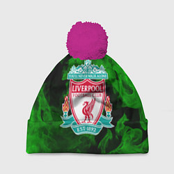 Шапка c помпоном Liverpool green fire