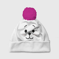 Шапка с помпоном BT21 RJ, цвет: 3D-малиновый
