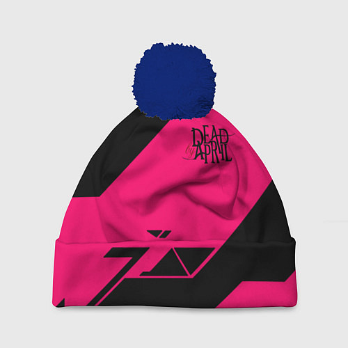 Шапка c помпоном Dead by april geometry / 3D-Тёмно-синий – фото 1