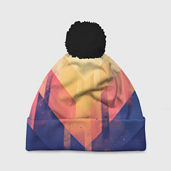 Шапка с помпоном Abstract art - geometric shapes, цвет: 3D-черный
