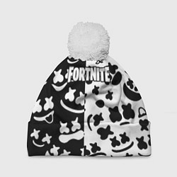 Шапка c помпоном Fortnite patten Marshmello