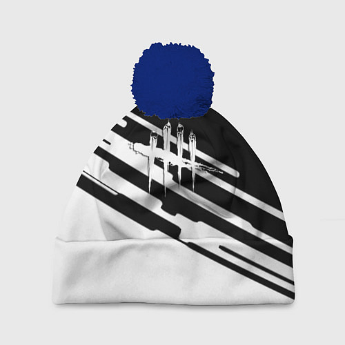 Шапка c помпоном DBD t horror / 3D-Тёмно-синий – фото 1