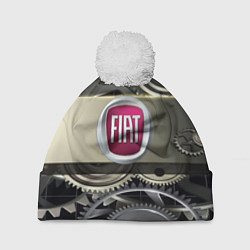 Шапка с помпоном FIAT logo motors, цвет: 3D-белый