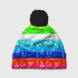 Шапка c помпоном Fortnite color line
