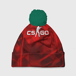 Шапка с помпоном CSGO абстракция, цвет: 3D-зеленый