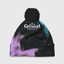 Шапка с помпоном Genshin Impact flame neon, цвет: 3D-черный