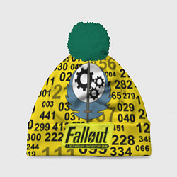 Шапка c помпоном Fallout pattern symbol