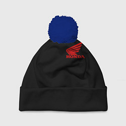 Шапка c помпоном Honda red logo auto steel
