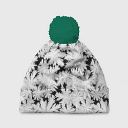 Шапка с помпоном Мороз на стекле, цвет: 3D-зеленый