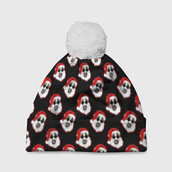 Шапка с помпоном Santa clown Art, цвет: 3D-белый