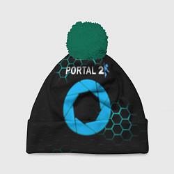 Шапка с помпоном Portal соты броня, цвет: 3D-зеленый