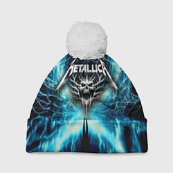Шапка c помпоном Neon glow - Metallica