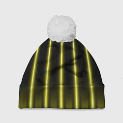 Шапка с помпоном Neon yellow, цвет: 3D-белый