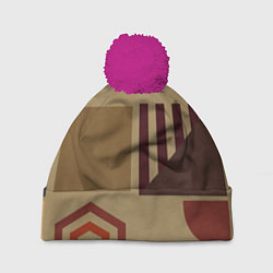 Шапка c помпоном Геометрические фигуры 2025
