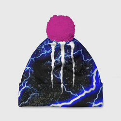 Шапка с помпоном Monster storm energy, цвет: 3D-малиновый