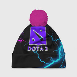 Шапка c помпоном Dota неоновый шторм