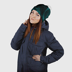 Шапка с помпоном Neon smoke, цвет: 3D-белый — фото 2