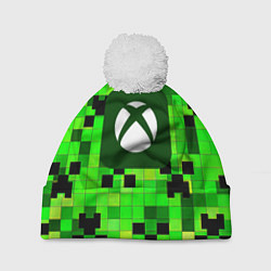 Шапка с помпоном Minecraft xbox, цвет: 3D-белый