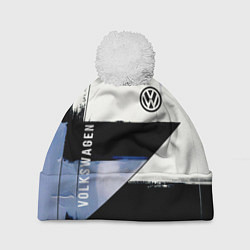 Шапка c помпоном Volkswagen логотип