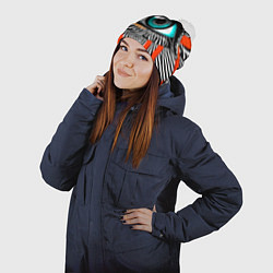 Шапка с помпоном Глаз, цвет: 3D-белый — фото 2