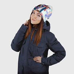 Шапка с помпоном GTA 6 главные герои, цвет: 3D-белый — фото 2