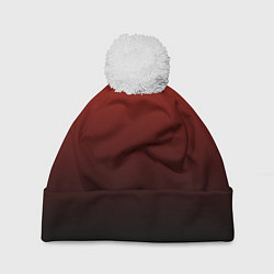 Шапка с помпоном Red gradient, цвет: 3D-белый