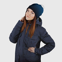 Шапка с помпоном Blue gradient, цвет: 3D-белый — фото 2