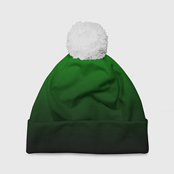 Шапка с помпоном Green gradient, цвет: 3D-белый