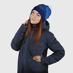 Шапка с помпоном Эльбрус с облаками, цвет: 3D-белый — фото 2