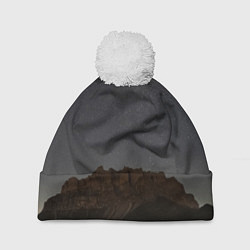 Шапка с помпоном Массив Метеген под звездами, цвет: 3D-белый