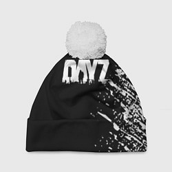 Шапка с помпоном Dayz брызги красок, цвет: 3D-белый