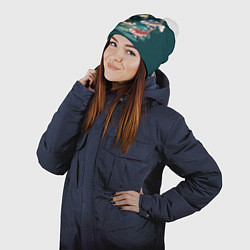 Шапка с помпоном Рыбы в облаках над прудом, цвет: 3D-белый — фото 2