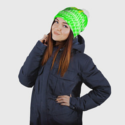 Шапка с помпоном Dayz кислотные шипы, цвет: 3D-белый — фото 2