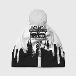 Шапка с помпоном Liverpool жидкие краски, цвет: 3D-белый