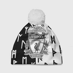 Шапка с помпоном Liverpool символы текстура, цвет: 3D-белый