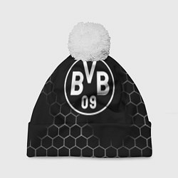Шапка с помпоном Borussia соы броня текстура, цвет: 3D-белый