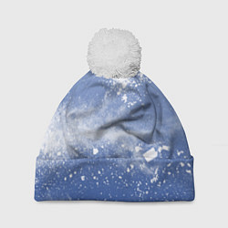 Шапка с помпоном Снежки попали в тебя, цвет: 3D-белый