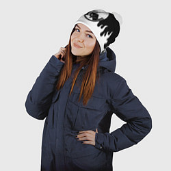 Шапка с помпоном Реал Мадрид огонь белый, цвет: 3D-белый — фото 2