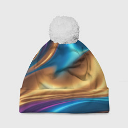 Шапка c помпоном Сплавы разноцветные
