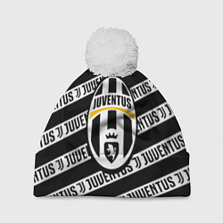 Шапка c помпоном Ювентус полосы линии спорт