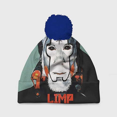 Шапка c помпоном Limp Bizkit: Faith Face / 3D-Тёмно-синий – фото 1
